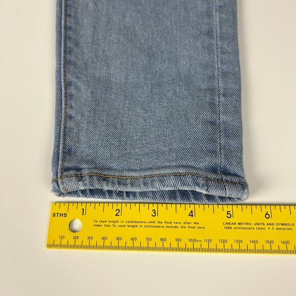 Levi Jeans Women 25 Wedgie Icon Fit Button Fly Slim Straight Stretch Light Wash - Picture 11 of 16